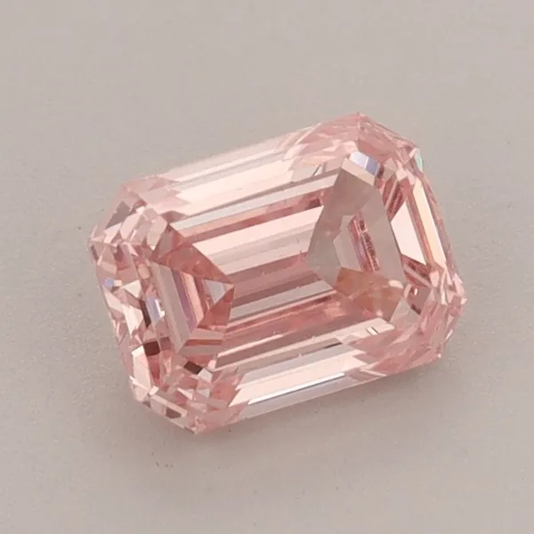 0.88ct EMERALD Fancy Vivid Pink VS1 Coloured Lab diamond