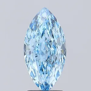 2.67ct MARQUISE Fancy Vivid Blue VS1 Coloured Lab diamond