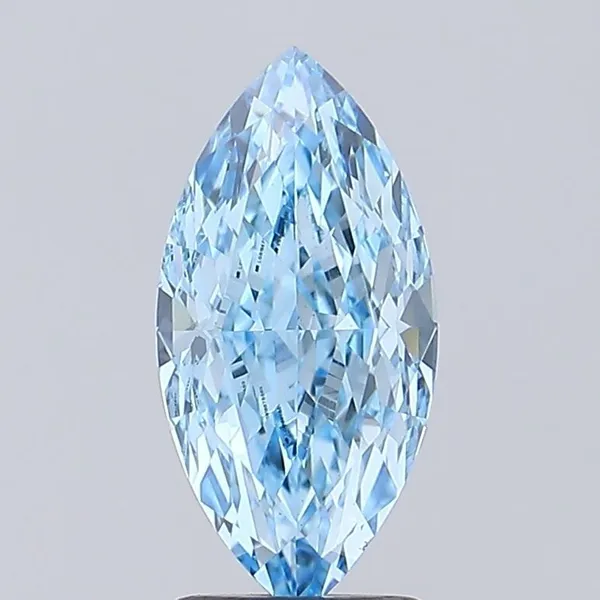 2.67ct MARQUISE Fancy Vivid Blue VS1 Coloured Lab diamond