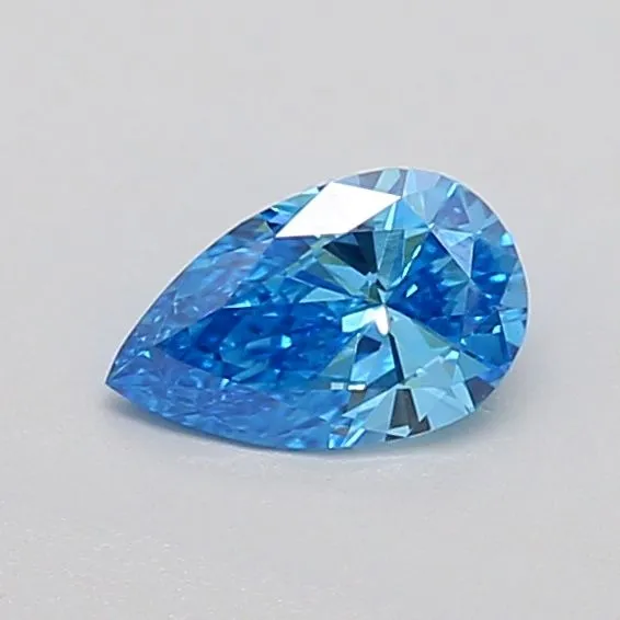 0.36ct PEAR Fancy Vivid Blue VS1 Coloured Lab diamond