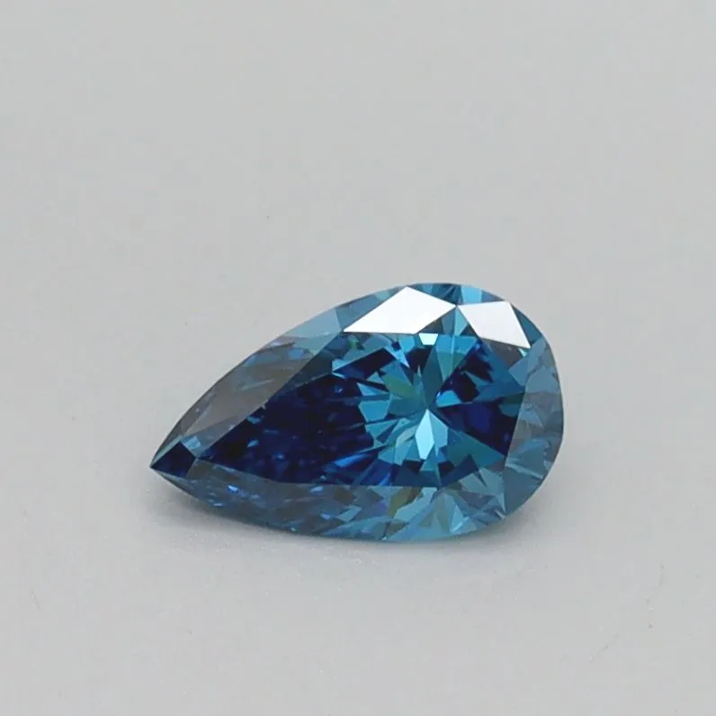 0.32ct PEAR Fancy Vivid Blue VS1 Coloured Lab diamond