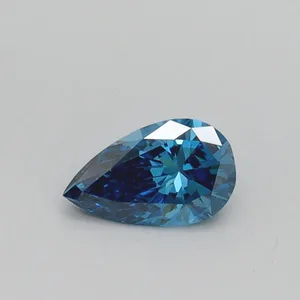 0.32ct PEAR Fancy Vivid Blue VS1 Coloured Lab diamond