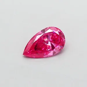 0.38ct PEAR Fancy Vivid Pink SI1 Coloured Lab diamond