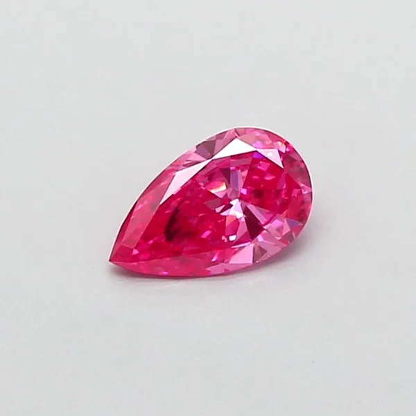 0.38ct PEAR Fancy Vivid Pink SI1 Coloured Lab diamond