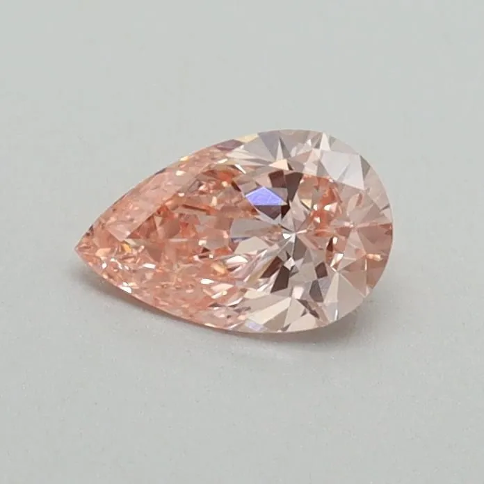 0.33ct PEAR Fancy Vivid Pink VVS2 Coloured Lab diamond