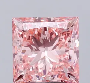 3.26ct PRINCESS Fancy Intense Pink VS1 Coloured Lab diamond