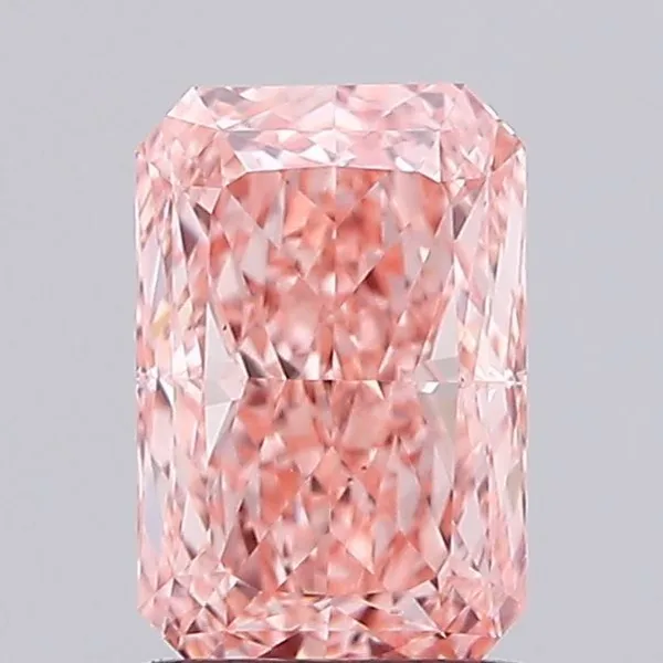 1.06ct RADIANT Fancy Vivid Pink VS1 Coloured Lab diamond