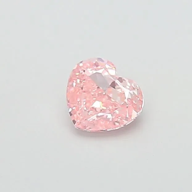 0.93ct HEART Fancy Intense Pink VS2 Coloured Lab diamond