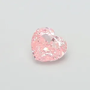 0.93ct HEART Fancy Intense Pink VS2 Coloured Lab diamond