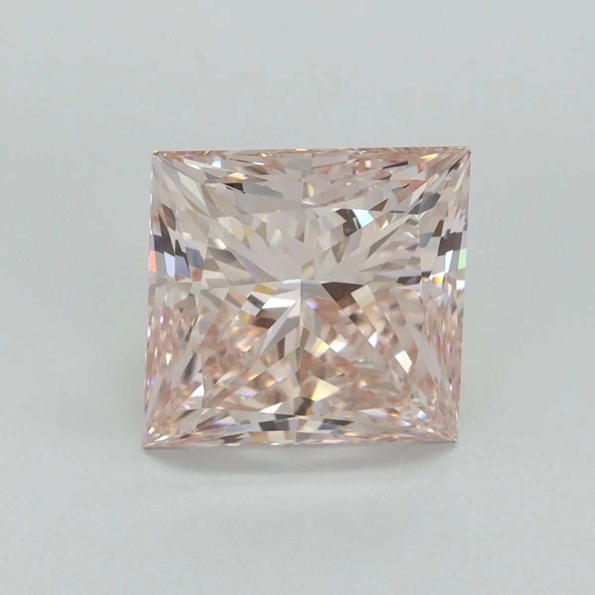 5.10ct PRINCESS Fancy Pink VS1 Coloured Lab diamond