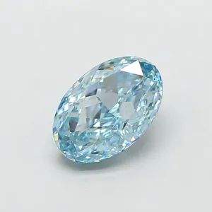 1.02ct OVAL Fancy Vivid Blue VS1 Coloured Lab diamond