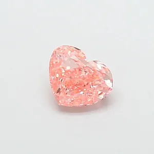 1.01ct HEART Fancy Vivid Pink VS1 Coloured Lab diamond