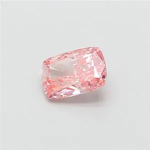 1.02ct CUSHION Fancy Vivid Pink VS1 Coloured Lab diamond