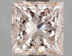 2.15ct PRINCESS Fancy Pink VS1 Coloured Lab diamond