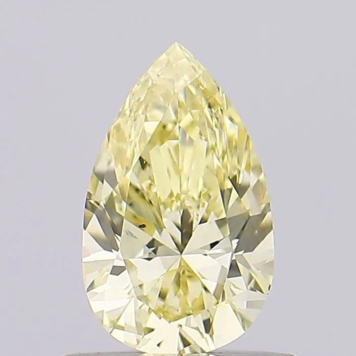 0.59ct PEAR Fancy Yellow VS2 Coloured Lab diamond