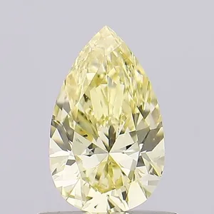 0.59ct PEAR Fancy Yellow VS2 Coloured Lab diamond