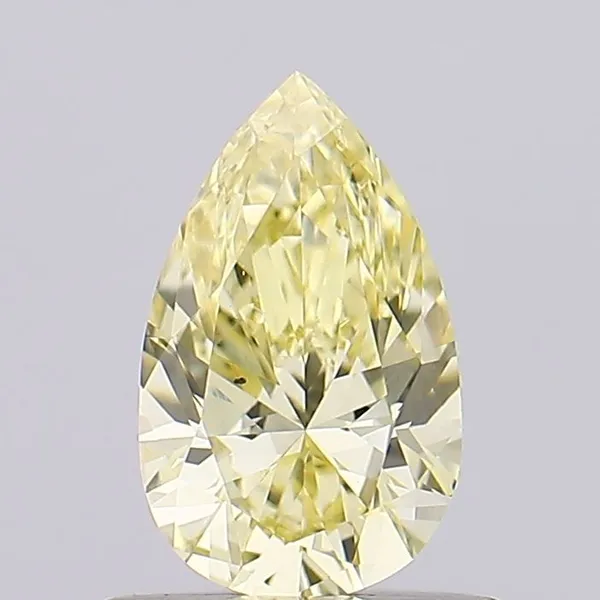 0.59ct PEAR Fancy Yellow VS2 Coloured Lab diamond