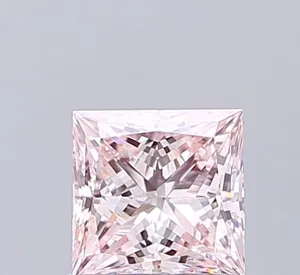1.01ct PRINCESS Fancy Pink VVS2 Coloured Lab diamond