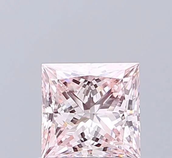 1.01ct PRINCESS Fancy Pink VVS2 Coloured Lab diamond