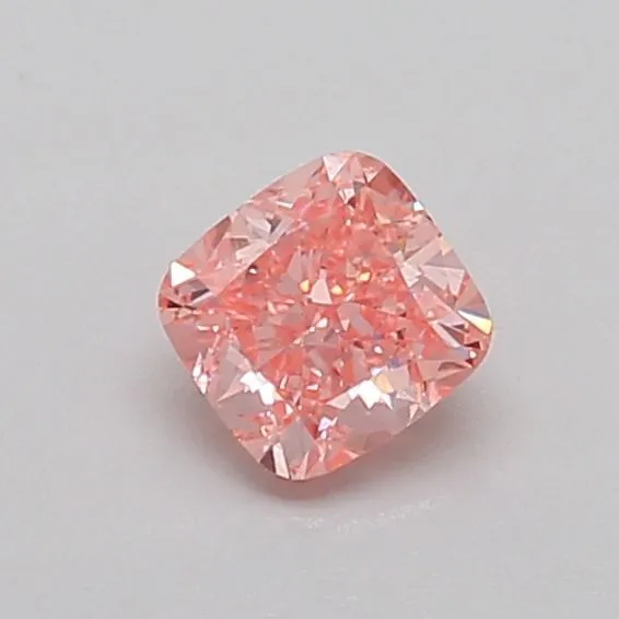 0.46ct CUSHION Fancy Vivid Pink VS1 Coloured Lab diamond