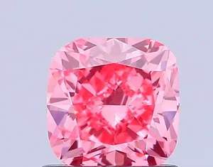 1.02ct CUSHION Fancy Vivid Pink VVS2 Coloured Lab diamond