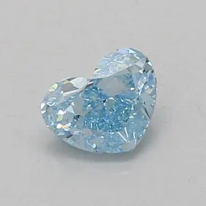 0.56ct HEART Fancy Vivid Blue VVS2 Coloured Lab diamond