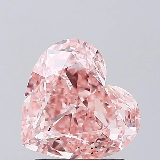 1.52ct HEART Fancy Vivid Pink VS2 Coloured Lab diamond