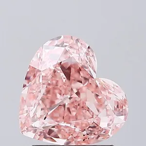 1.52ct HEART Fancy Vivid Pink VS2 Coloured Lab diamond