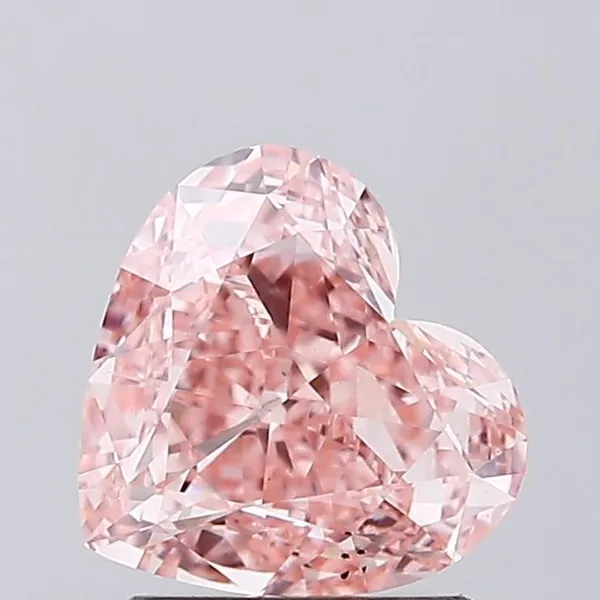 1.52ct HEART Fancy Vivid Pink VS2 Coloured Lab diamond