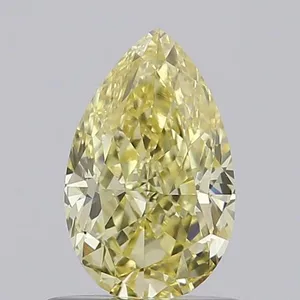 0.79ct PEAR Fancy Light Yellow VVS2 Coloured Lab diamond