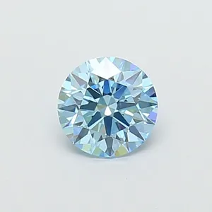 1.09ct ROUND Fancy Vivid Blue VVS2 Coloured Lab diamond