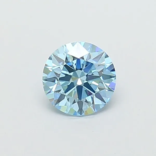 1.09ct ROUND Fancy Vivid Blue VVS2 Coloured Lab diamond
