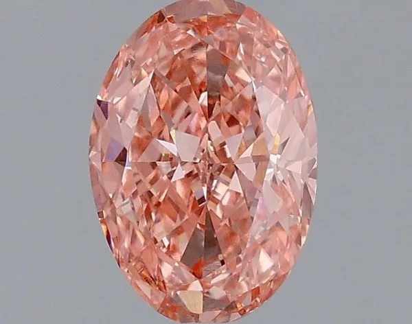 1.07ct OVAL Fancy Vivid Pink VVS2 Coloured Lab diamond