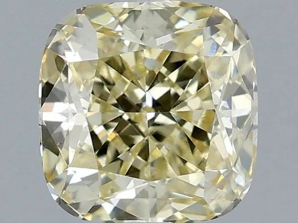 1.06ct CUSHION Fancy Light Yellow VS1 Coloured Lab diamond