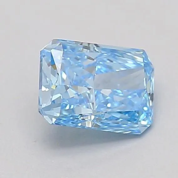 0.30ct RADIANT Fancy Vivid Blue VVS2 Coloured Lab diamond