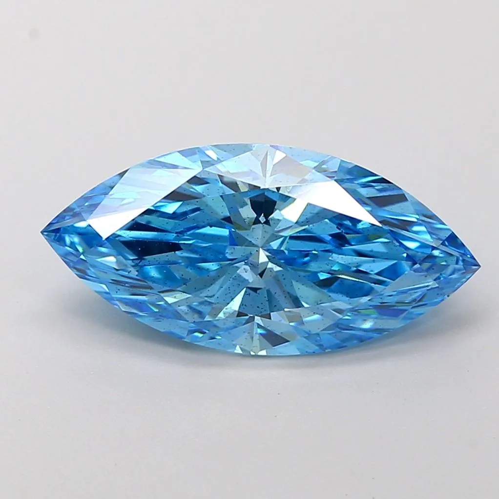3.05ct MARQUISE Fancy Vivid Blue SI1 Coloured Lab diamond