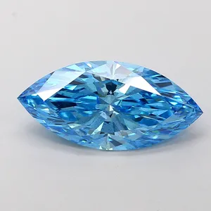 3.05ct MARQUISE Fancy Vivid Blue SI1 Coloured Lab diamond