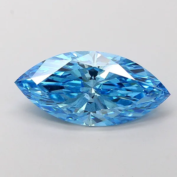 3.05ct MARQUISE Fancy Vivid Blue SI1 Coloured Lab diamond