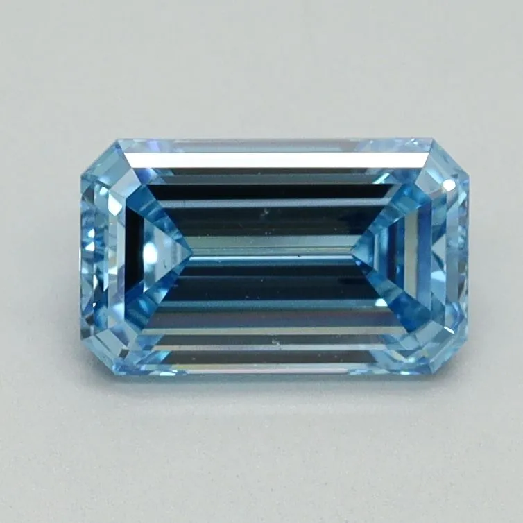 1.01ct EMERALD Fancy Vivid Blue VS1 Coloured Lab diamond