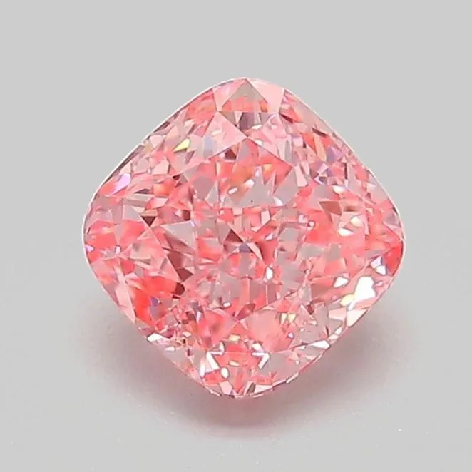 1.03ct CUSHION Fancy Vivid Pink VS1 Coloured Lab diamond