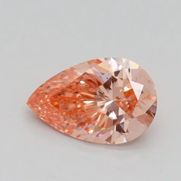 0.5ct PEAR Fancy Intense Pink SI1 Coloured Lab diamond