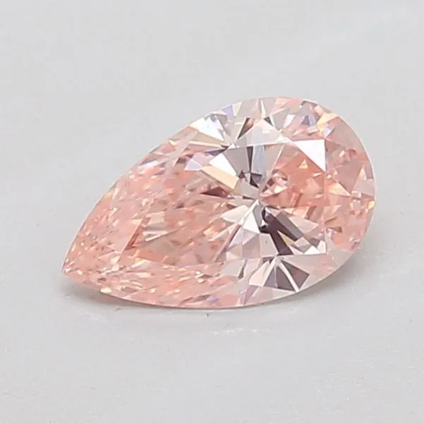 0.52ct PEAR Fancy Intense Pink VS1 Coloured Lab diamond