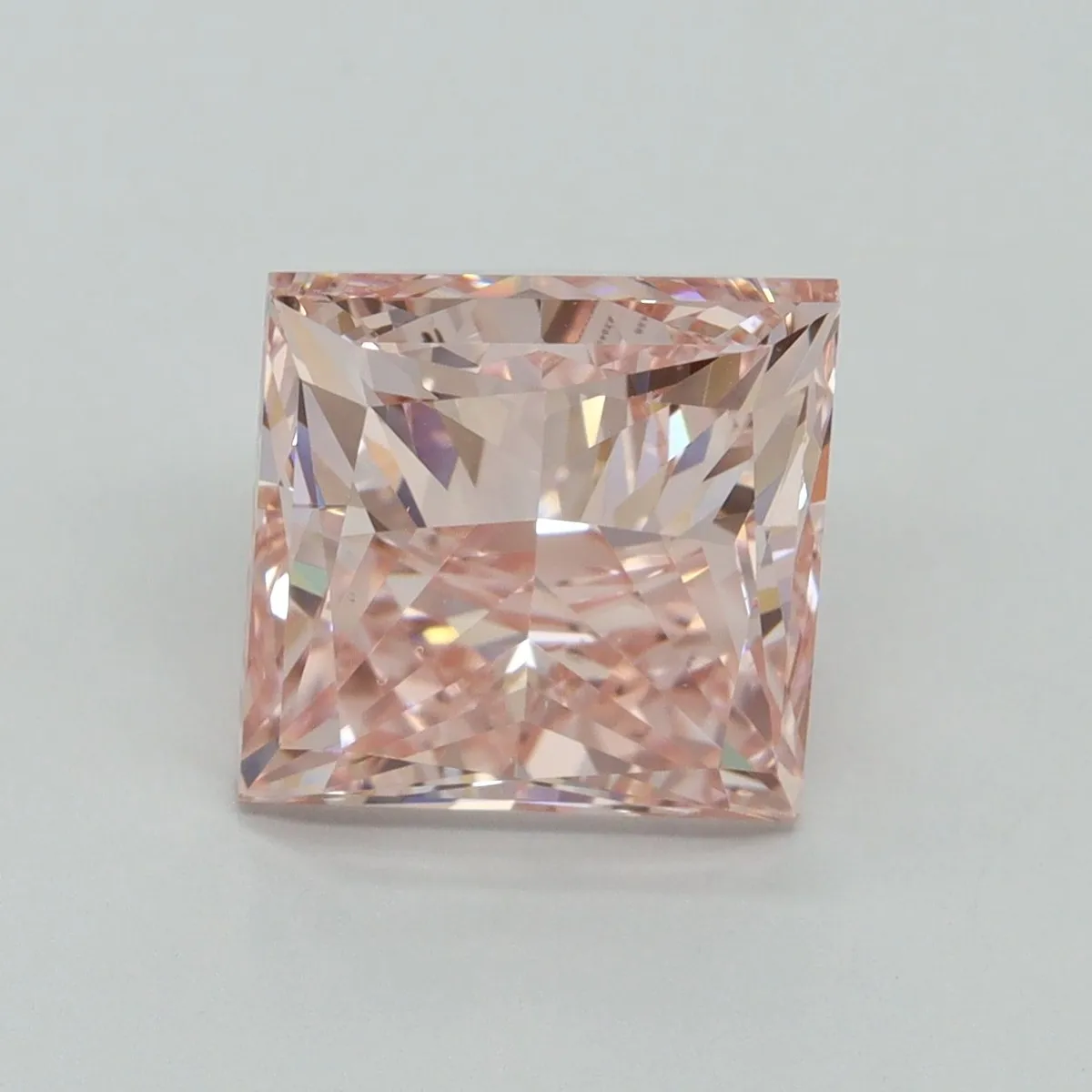 5.01ct PRINCESS Fancy Intense Pink VS1 Coloured Lab diamond
