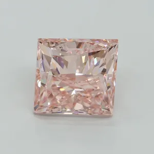 5.01ct PRINCESS Fancy Intense Pink VS1 Coloured Lab diamond