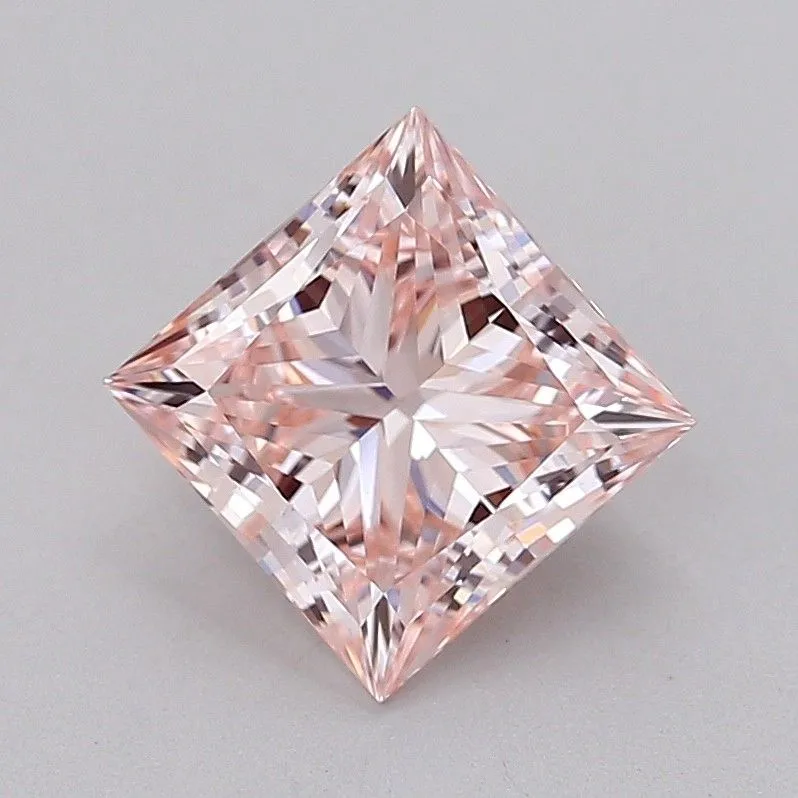 2.51ct PRINCESS Fancy Intense Pink VVS2 Coloured Lab diamond