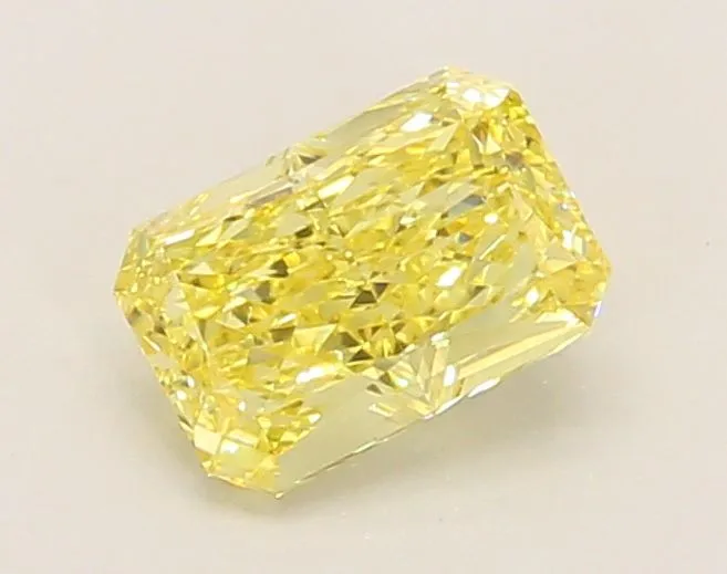 1.01ct RADIANT Fancy Vivid Yellow VVS2 Coloured Lab diamond