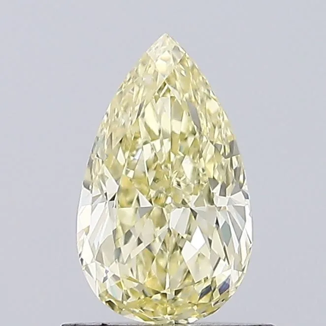 0.80ct PEAR Fancy Light Yellow VVS2 Coloured Lab diamond