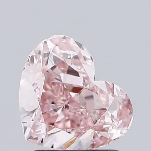 1.52ct HEART Fancy Intense Pink VVS2 Coloured Lab diamond