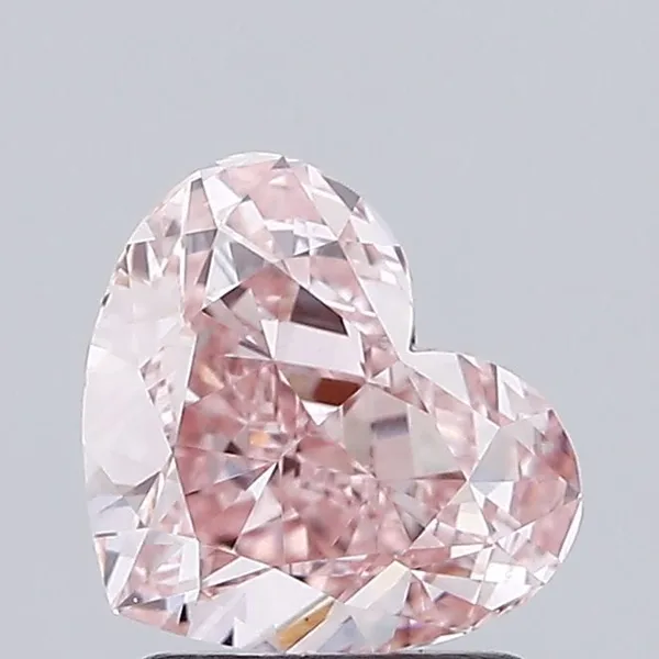 1.52ct HEART Fancy Intense Pink VVS2 Coloured Lab diamond