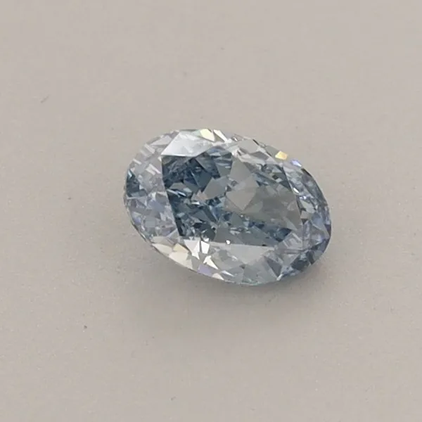 0.34ct OVAL Fancy Vivid Blue VS1 Coloured Lab diamond